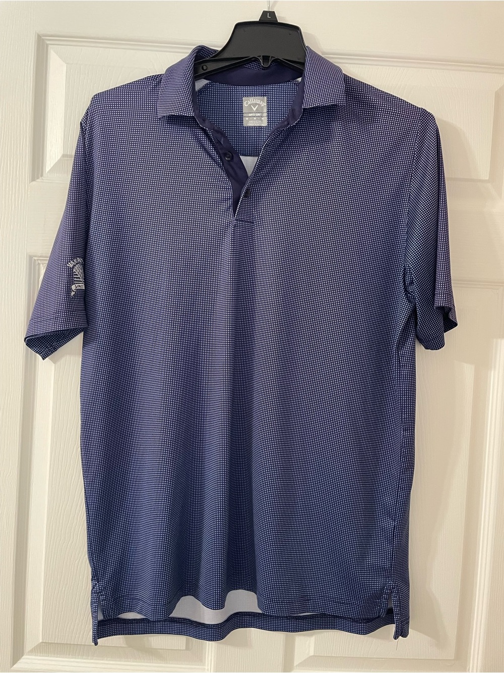 Callaway Men's Blue Micro-Pattern Golf Polo Shirt